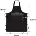 Zihuatailor Waterproof Aprons for Men and Women - Set of 2 Black Aprons with Pockets for Cooking, Dishwashing, and Dog Grooming - Buy Online on GoSupps.com