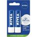 NIVEA Lip Balm 2 x 5.5 ml Original Care (Pack of 3) with Shea Butter ethically sourced supports the protective barrier of the lips with natural oils and vitamins providing a - Buy Online on GoSupps.com