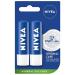 NIVEA Lip Balm 2 x 5.5 ml Original Care (Pack of 3) with Shea Butter, ethically sourced, supports the protective barrier of the lips with natural oils and vitamins, providing a