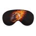 American Football Ball and Fire Flames Sleeping Mask Soft Sleepmask Adjustable Strap Eye Sleep Mask Light-Blocking Eye Covers for Sleeping Blindfold Eye Cover for Women Men Girls Boys Color