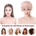 AOOWU Shower Caps 2 Pack Waterproof Bath Caps Large Reusable Shower Hats Elastic Band Double Layers Hair Bath Caps with Soft Ruffled Edge for Women Girls Ladies Spa Salon Home Use 2 Pcs Pink dots + Green dots - Buy Online on GoSupps.com