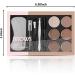 Boobeen Poudre pour Sourcils - Kit de Maquillage 6 Couleurs avec 4 Pochoirs 2 Brosses 1 Crayon et 1 Pince piler - Buy Online on GoSupps.com