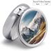 Round Pill Box Travel - Mountain Scenery Print | 3 Compartment Medicine Organizer | Decorative Metal Portable Pill Case - Style-9 - Buy Online on GoSupps.com