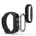 kwmobile Cover Comaptible with Xiaomi Mi Band 4 / Band 5 / Band 6 (Set of 2) -Tempered Glass with Plastic Frame - Black/Transparent black / transparent