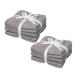 Room Essentials Standard Grey Washcloths 12 x 12 12 Count (2 Pack)
