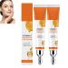 homomdy Set of 2 brightening eye creams with vitamin C anti-aging vitamin C serum for puffiness and dull dark circles under the eyes moisturizing cream instant firming complexion