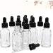 Minkissy 12Pcs Glass Dropper Bottles Clear Essential Oils Bottles with Glass Eye Droppers Refillable Empty Bottles for Liquid Aromatherapy Essential Oils(30ml) - Buy Online on GoSupps.com