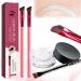 EZGHAR Anjoize Eyebrow Pen Anjoize 4D Laminated Brow Grooming Kit 4D Laminated Brow Starter Kit 4D Hair Stroke Brow Stamp Brush with Waterproof Eyebrow Gel (White out)