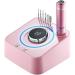 Nail Cutter Professional 40000 Rpm Electric Nail Cutter For Gel Nails Nail File Manicure Pedicure Set With Colour Lamp Knob 6 Bits And Foot Pedal Pink