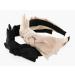 Buy Axy Black Satin Headband with Large Double Bow - Vintage Hairband 16cm x 7.5cm - International Shipping - Buy Online on GoSupps.com