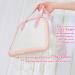 Clear Travel Toiletries Bag | Portable Large PVC Cosmetic Makeup Bag | Waterproof with 2 Zipper Sections | Women Girls | Pink Apricot - Buy Online on GoSupps.com