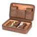 Cigar Humidor Case Portable Leather Humidor Box in Cedar Wood with Humidifier and Removable Cedar Tray