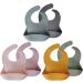 2pc Waterproof Silicone Baby Toddler Bib Set - BPA Free Weaning Bibs for Boys and Girls (Mustard Yellow & Forest Green) - Buy Online on GoSupps.com
