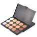 Concealer Palettes, Fulltime 15 Colors Professional Natural Makeup Face Foundation Face Cream Cosmetic Contour Palette