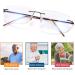 YIMI Rimless Progressive Multifocus Reading Glasses - Blue Light Blocking No Line Multifocal Readers for Men & Women - Brown 1.5x - International Shipping Available - Buy Online on GoSupps.com