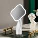 VIHELI LED Makeup Mirror  Vanity Mirror with Light  Portable Travel USB Rechargerable Mirror  Touch Screen Dimming (White)