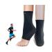 VJ Copper Ankle Brace Copper Infused Ankle Support Compression Sleeve for Men & Women for Foot Pain Relief Plantar Fasciitis Sprained Ankle M