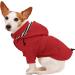 Pethiy Premium Waterproof Dog Raincoat - Stylish Rain Jackets with Removable Hood & Reflective Buttons - Perfect for All Breeds - Red - Buy Online on GoSupps.com