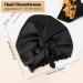 Arqumi Large Silk Hair Wrap | Double-layer Satin Bonnet for Sleeping | Adjustable Sleep Cap for Women | Black B (1PCS) - Buy Online on GoSupps.com