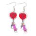 Feylie frog acrylic earrings cute mushroom frog earrings drop earrings acrylic cartoon balloon pressure dangle earrings ear ear earrings for girls