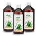 Sanct Bernhard Aloe-Vera drinking gel |3 x 1000 ml |From the undiluted juice of fresh aloe vera plants |Highest quality |Aloe Vera Barbadensis Miller |Natural product |Made in Germany 1 L (3 SPACE)