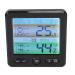 Biitfuu digital clock temperature temperature and air humidity monitor AB-echo-time monitoring precise data for bedrooms for students (black)