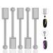 JERCLITY 5 Pieces Nail Magnet Stick Cat Eye Magnet Tool Double-Headed Nail Art Magnet Stick Set Magnet Wand Strong Magnet Stick for Home DIY  Salon  Studio round&square design