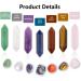 Chakra Stone Healing Crystals Set - 14pcs Natural Gemstone Wand Set for Reiki, Meditation, and Yoga - Buy Online on GoSupps.com