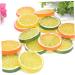 Zerodeko Fruit Model 52 Pcs Imitation Lemon Slice Mini Gray Flakes Pvc Plastic Lemons Assorted Colorx4pcs 4X4X0.8CMx4pcs - Buy Online on GoSupps.com