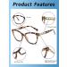 Buy JM Progressive Multifocus Cat Eye Reading Glasses for Women - Blue Light Blocking Tortoise +2.0 - International Shipping Available - Buy Online on GoSupps.com