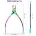 Cuticle Cutter with Cuticle Pusher 2pcs Premium Stainless Steel Cuticle Removal Tool Upgraded Sharp Edge Built-in Spring Manicure Set for Fingernails & Toenails 2Pcs Multi-color - Buy Online on GoSupps.com