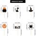 Halloween Cupcake Toppers Black Glitter Bat Spider Pumpkin Design Halloween Cupcake Picks Food Fruit Dessert Cocktail Picks Cake Decorations Holiday Party Supplies (36pcs) - Buy Online on GoSupps.com