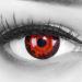 Funnylens 1 pair of colored red black crazy fun cataclysm bloody eyes year contact lenses.Top quality for Halloween and carnival with free contact lens tanks without strength!