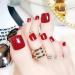 RODAKY Glossy Red Press On Toe Nails - 24PCS False Toe Nail Set for Women - Buy Online on GoSupps.com