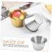 Zerodeko 4pcs Stainless Steel Dipping Sauce Cup Soup Sushi Dipping Bowls Sauce Seasoning Plate Stainless Steel Sauce Dish Gravy Bowl Stainless Steel Portion Cup Desert Round Soy Sauce Bowl - Buy Online on GoSupps.com