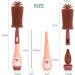 Vicloon 2 in 1 Baby Bottle Brush | Silicone Cleaner for Water Bottles, Glass Cups & Thermoses - Red Penguin Design - Buy Online on GoSupps.com