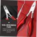 DRESSOOS 1pc Nail Clippers Fingernail Clipper Needle Nose Pliers Jewelry Making Pliers Nail Implements Nail Salon Nail Care Kit Nail Tool Toenail Red Ingrown Nails Manicure Stainless Steel - Buy Online on GoSupps.com