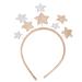 Frcolor stars Hair Reifts Glitzer Stern Crown headband party costume hair bands birthday Christmas New Year Party Costume head tapes children headdresses photo requisites