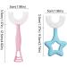 Kids U-Shaped Toothbrush Manual Training Tooth Brush Food Grade Soft Silicone Brush Head 360 Oral Teeth Cleaning Design for Toddlers and Children (C) - Buy Online on GoSupps.com