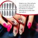 Dajidafu 24 Pieces False Nails Full Cover T-shaped Extra Long Press on Coffin Style Nail Tips DIY Supplies for Home Salon silver - Buy Online on GoSupps.com