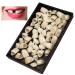 70PCS Temporary Tooth Crown Tooth Repair Kit Fake Teeth Front Teeth Oral Care Dental Temporary Tooth Cap Crown Temporary Tooth Replacement Dental Repair Kit Crowns Resin False Teeth Temporary Crown