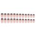 Buy Black French Tip Press On Nails - Short Square Glitter False Nails | 24 Pcs Acrylic Full Cover Design for Women - Buy Online on GoSupps.com