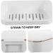 Ciieeo 3pcs Soap Box Body Wash Container Non Soap Holder Leak Proof Containers Soap Container with Drain Soap Rack Soap Draining -mount Soap Dish Household Travel White Storage Rack Abs - Buy Online on GoSupps.com