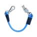 Transport elastic binding trick elastic rubber binder bindle chain with panic hook and bull snap for equestrian horse trailer box and stable (60 cm blue)