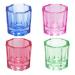 NAUZE 4 Pieces Nail Glass Crystal Cup Professional Make-up Crystal Glass Beauty Cups Nail Art Transparent Cup Tool for Nail Art Manicure Care