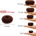 WACURRENTHYD X-Large Brown Hair Donut Bun Maker 2PCS - Chignon Doughnut Shaper for Thick & Long Hair - Buy Online on GoSupps.com