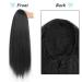 G&T Yaki Drawstring Ponytail with Bangs - 24 Inch Long Synthetic Hair Extension for Black Women - Clip in Ponytail for Daily Party Use (1B) - Buy Online on GoSupps.com