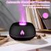 Wodasi Flame Aroma Diffuser - 130ml Essential Oil Humidifier for Home Office & Yoga | Waterless Auto Shut-Off | Kids Room Fragrance (Black) - Buy Online on GoSupps.com