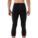 Roadbox Men's 3/4 One Leg Compression Pants - 2 Pack, Black/Gary, Large - Buy Online on GoSupps.com