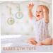4pcs Baby Gym Calming Wood Toys Set | Infant Stroller Hanging Toys | Newborn Accessories - Buy Online on GoSupps.com